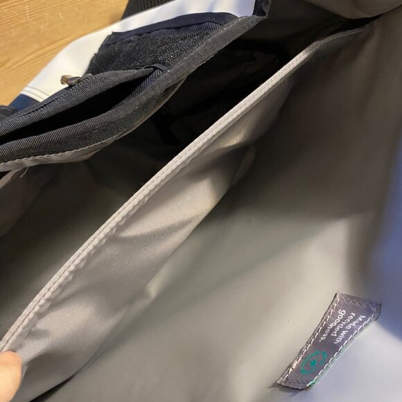 Timbuk2 Classic Messenger Bag -- small, waterproof, black / white, laptop sleeve - Picture 15 of 15